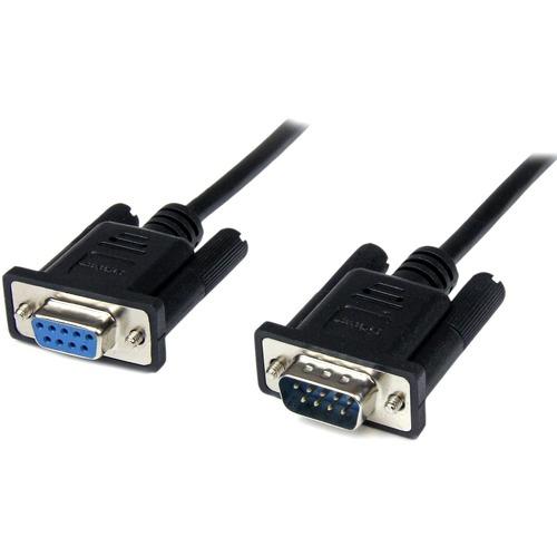 StarTech.com 2m Black DB9 RS232 Serial Null Modem Cable F/M STCSCNM9FM2MBK