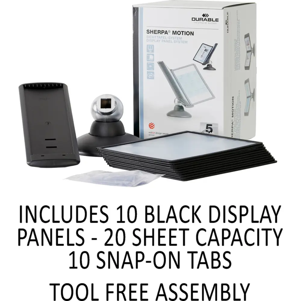 Open multi-panel display with photos on pages