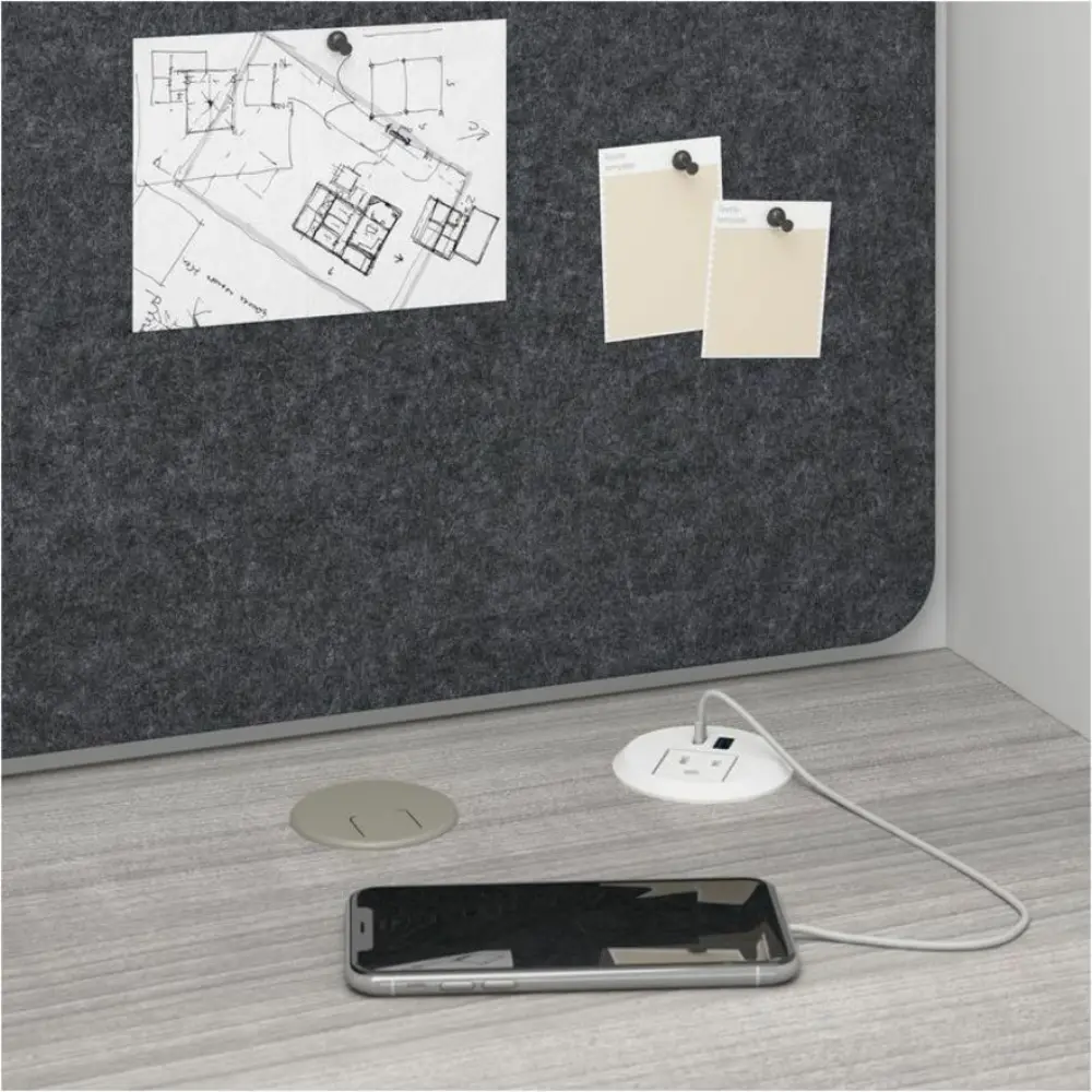 Digital keypad lock being used on a wooden cabinet door.