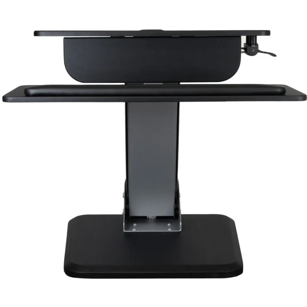 side view of ergonomic keyboard tray with arm mechanism