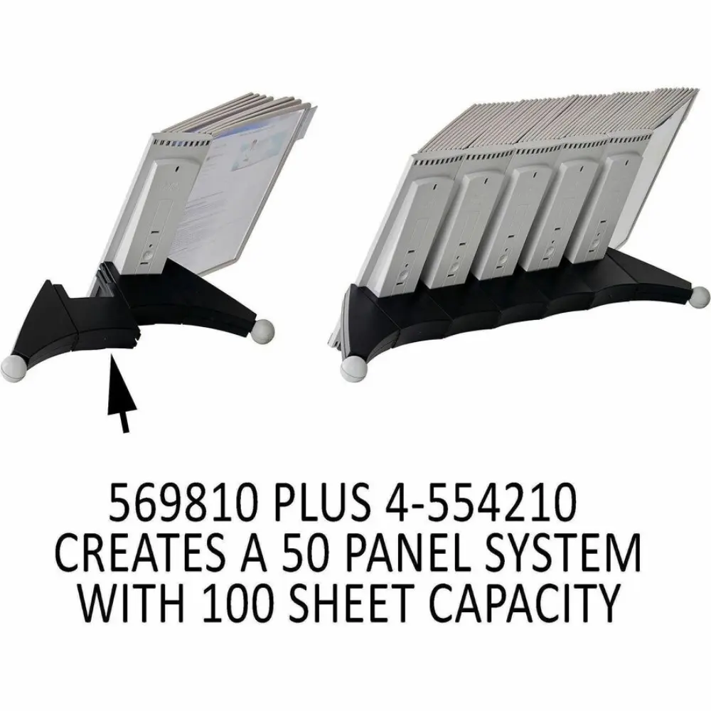 includes 10 gray display panels and 10 snap-on tabs