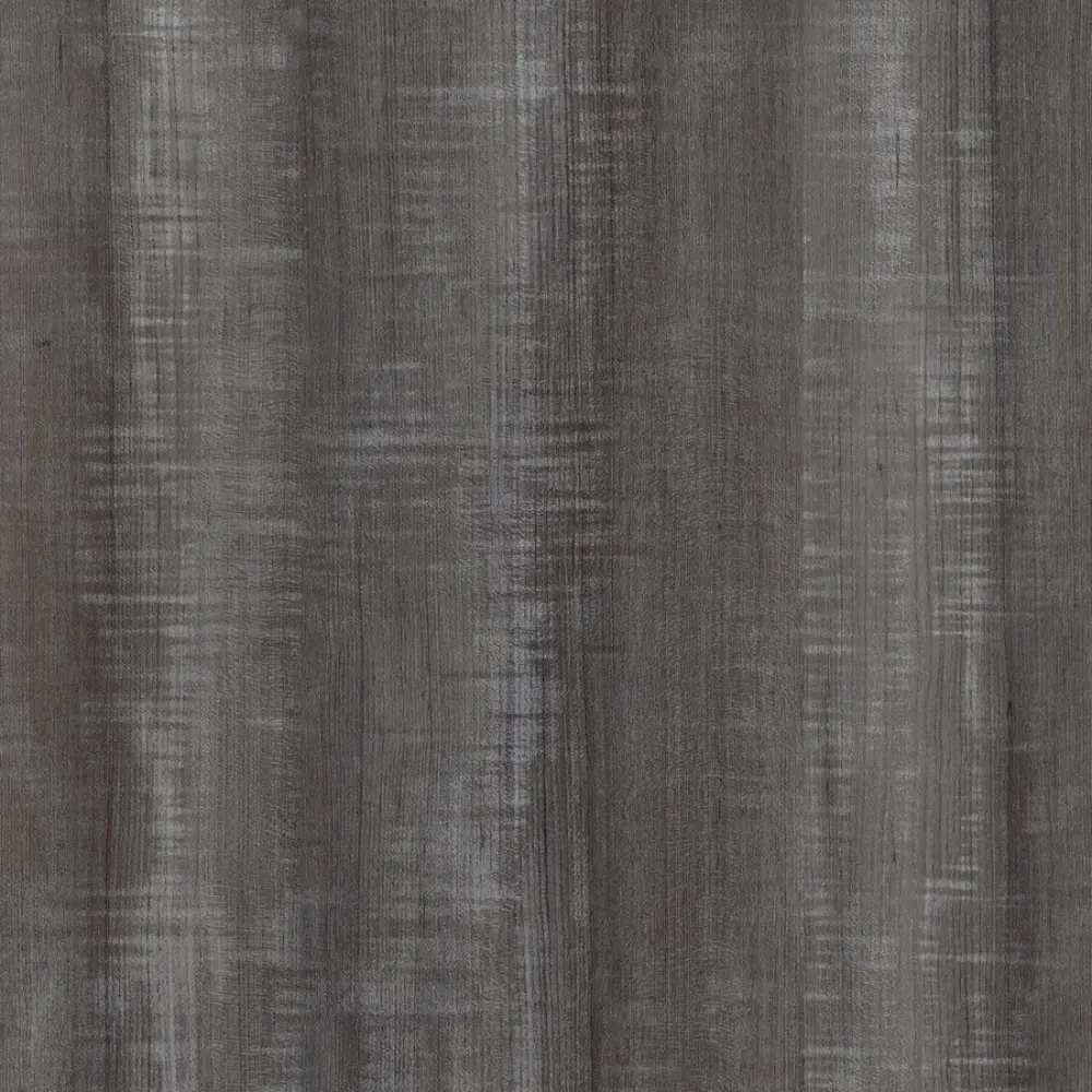 Open bookshelf with four shelves, dark gray wood, legs at bottom