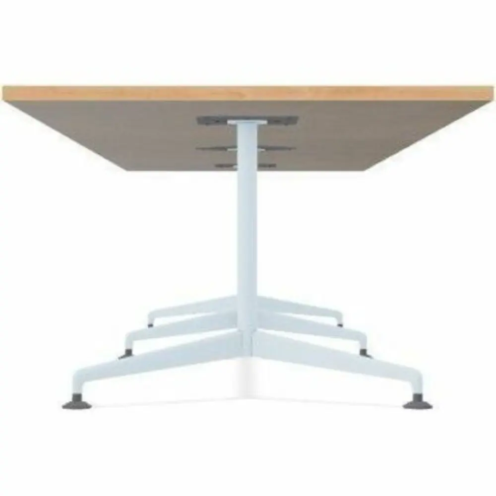 Wide view of long table with two central supports