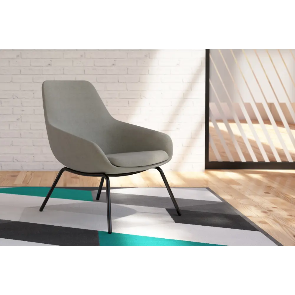 Black chair with black legs