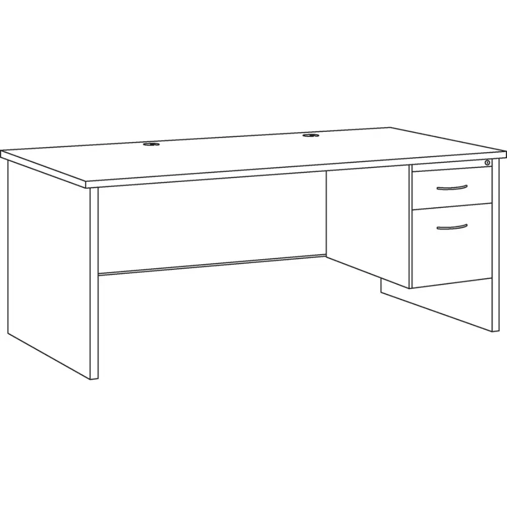 Open drawer showing desk organizer with compartments and stationery items.