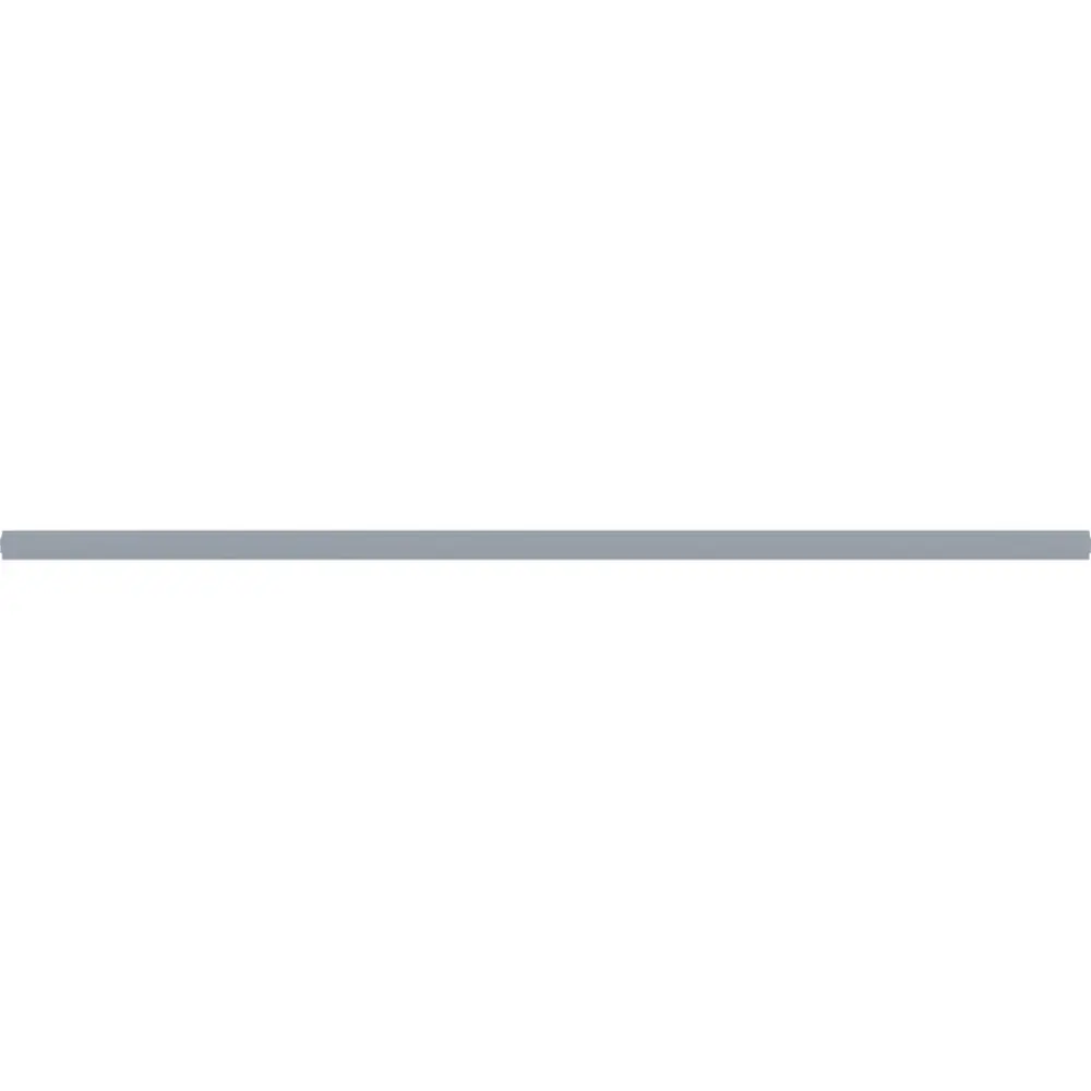 Diagonal elongated lighting or drawer rail with metallic finish