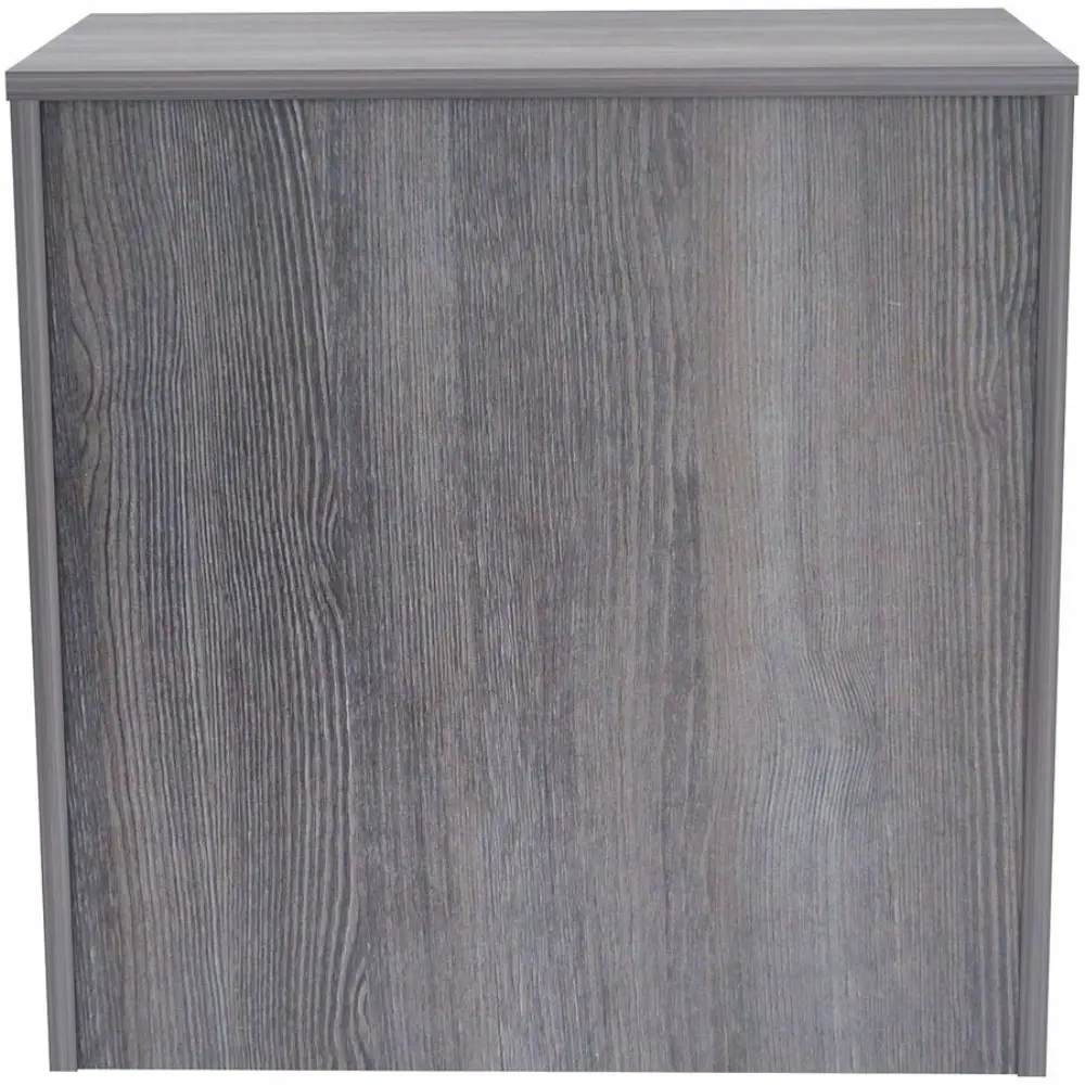 Front view of a tall, single cabinet with wood grain texture.