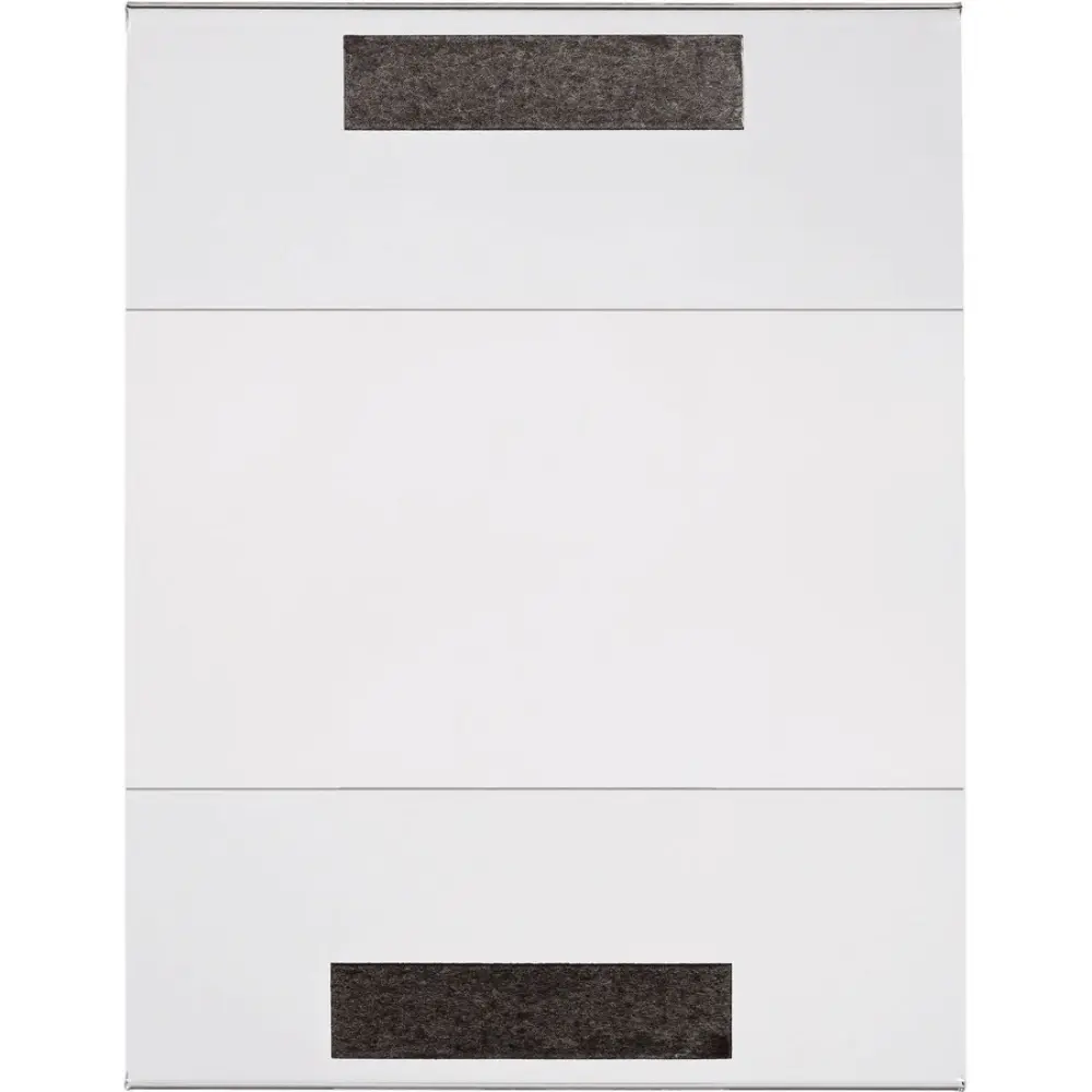 Tall white panel with hooks on top edge