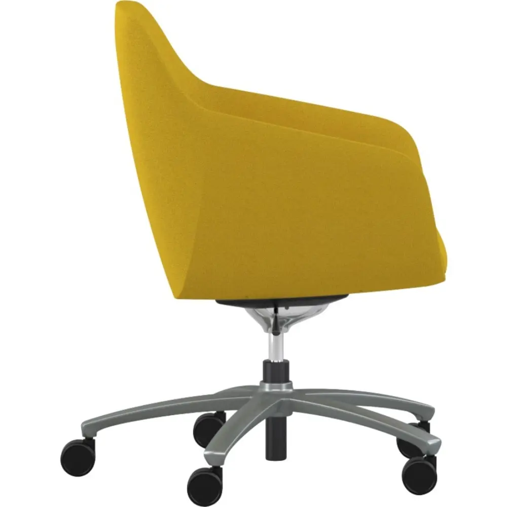 Brown office chair on white background