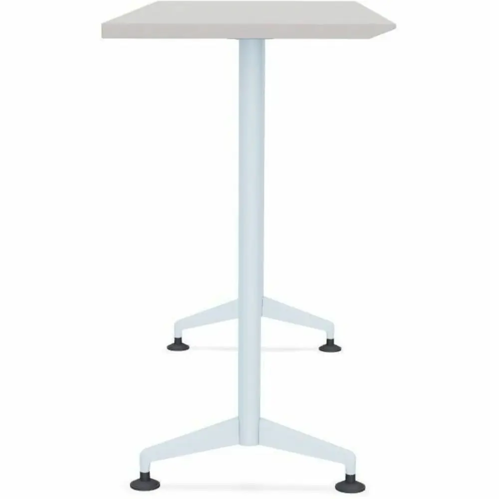 Top view of a rectangular desk surface with two legs visible at each end.