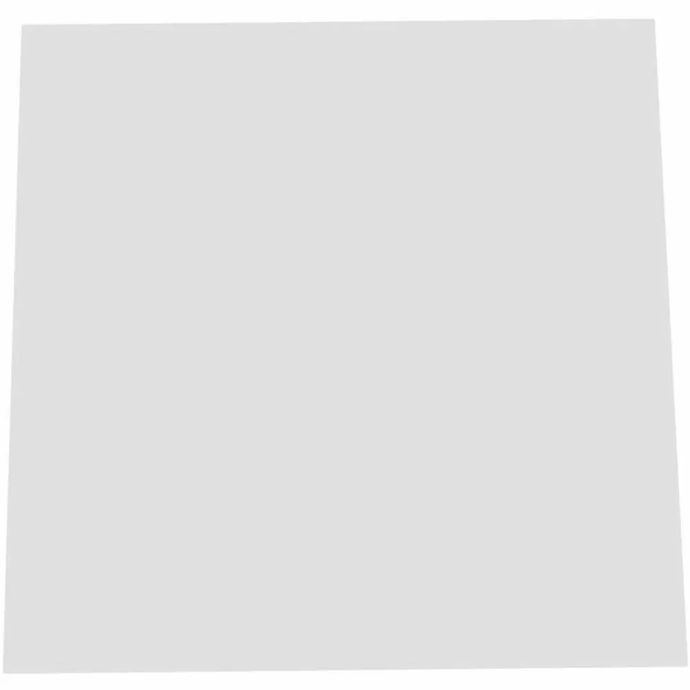 White square tabletop on a light blue pedestal base with four legs and casters