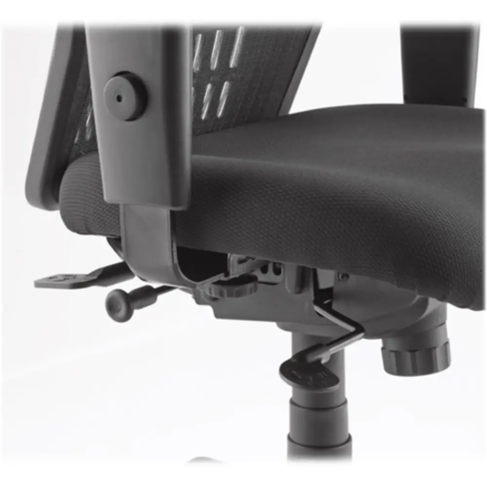 Black office chair from front view