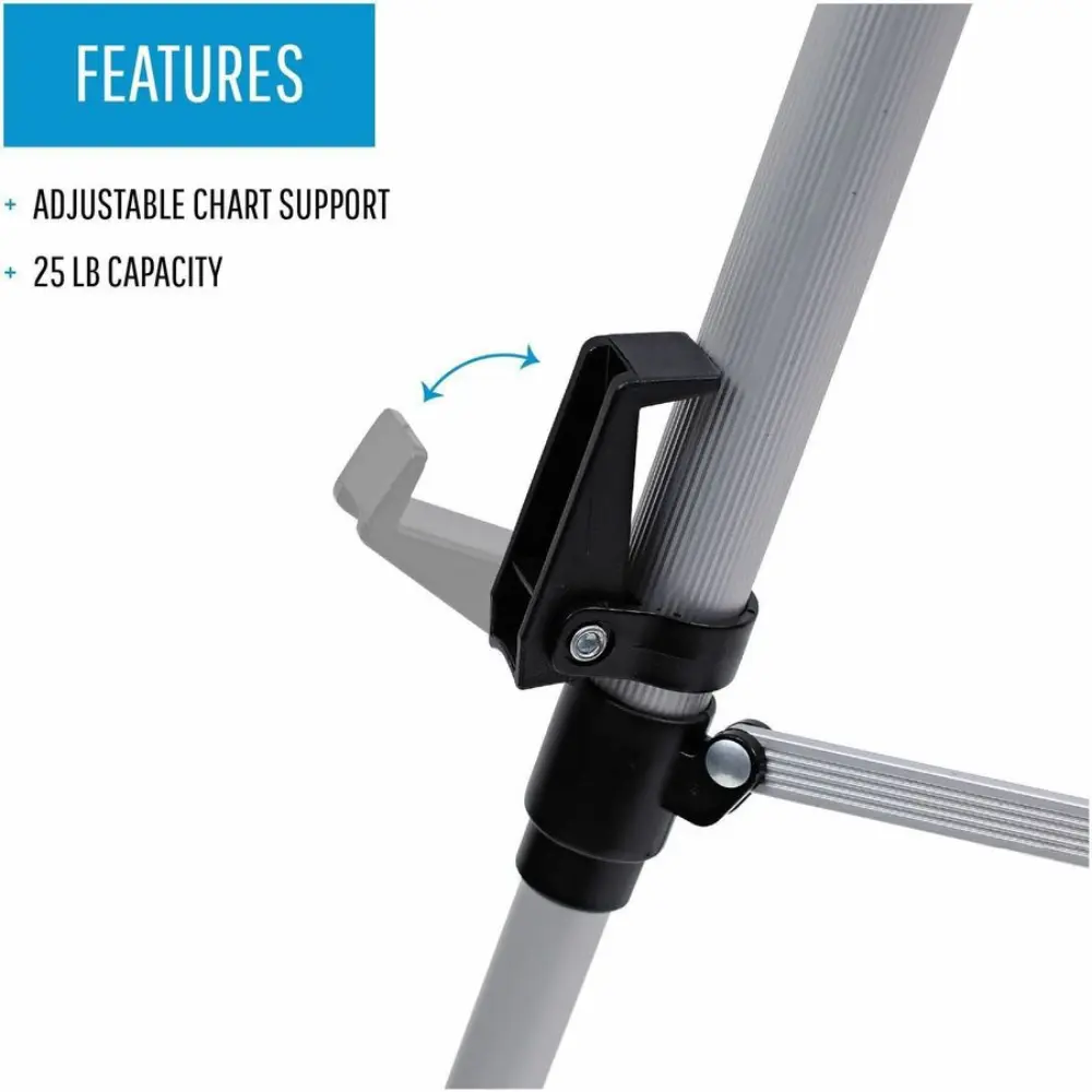 Tall white background showing a professional stand with a horizontal bar atop a tripod.