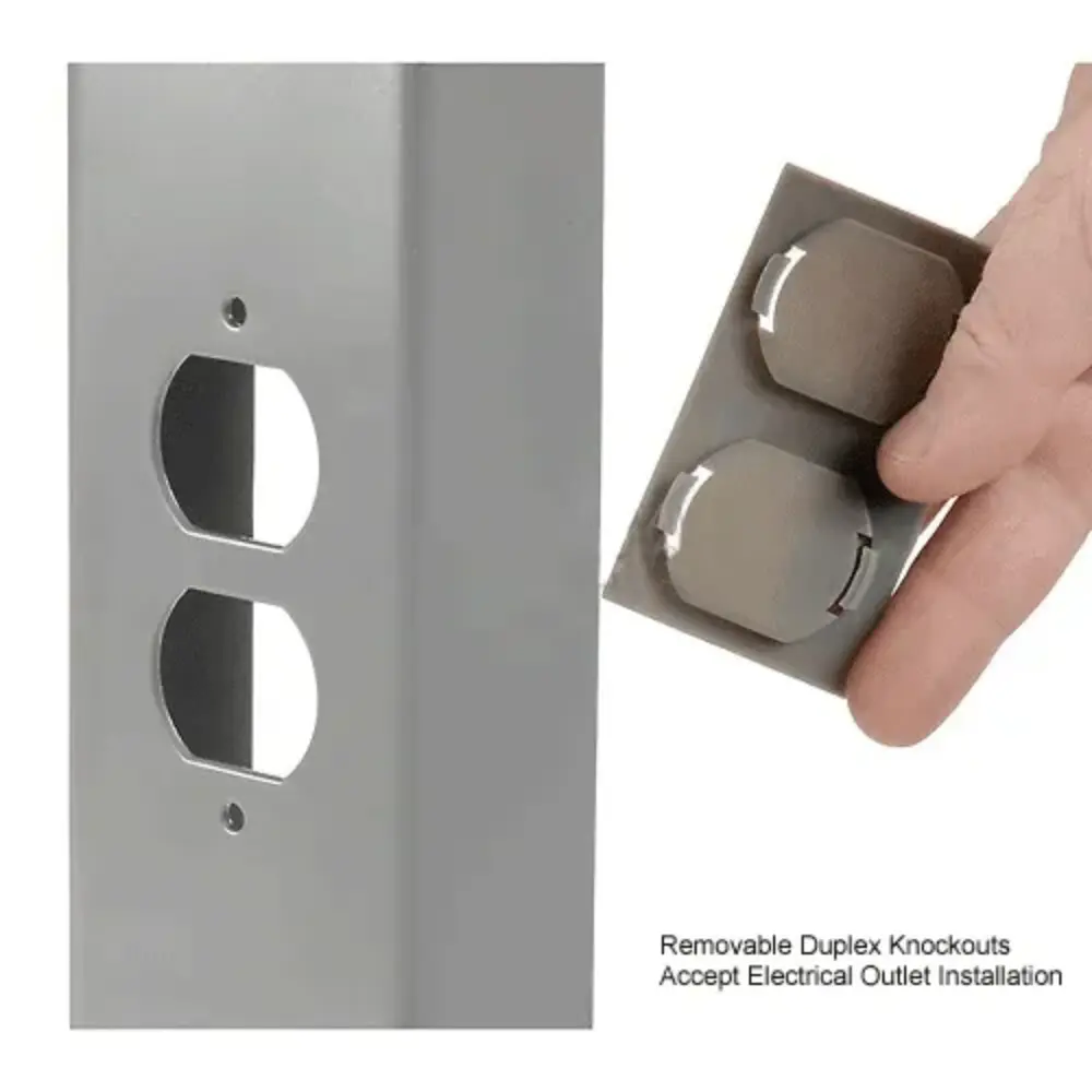 Power cord and circuit breaker with optional outlet