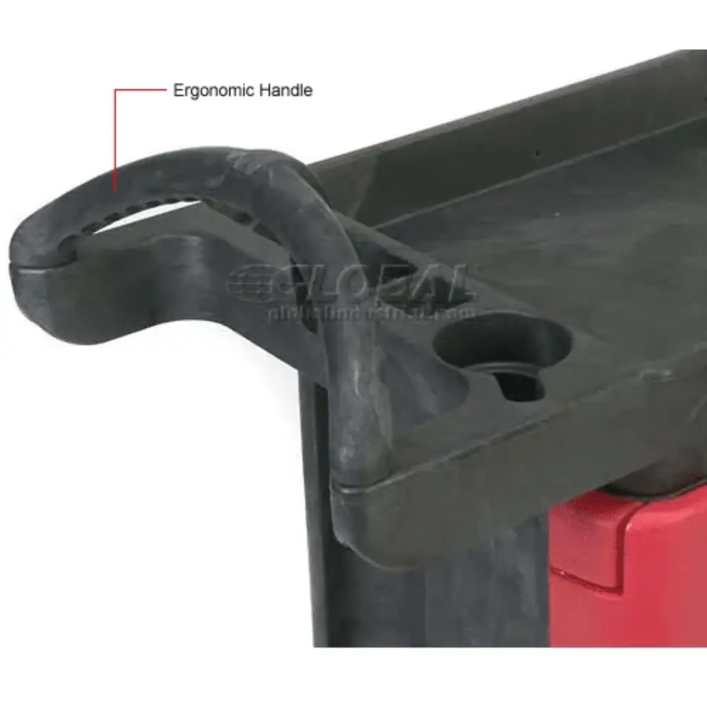 Close-up of 5-inch rubber caster wheel with dual lock brakes