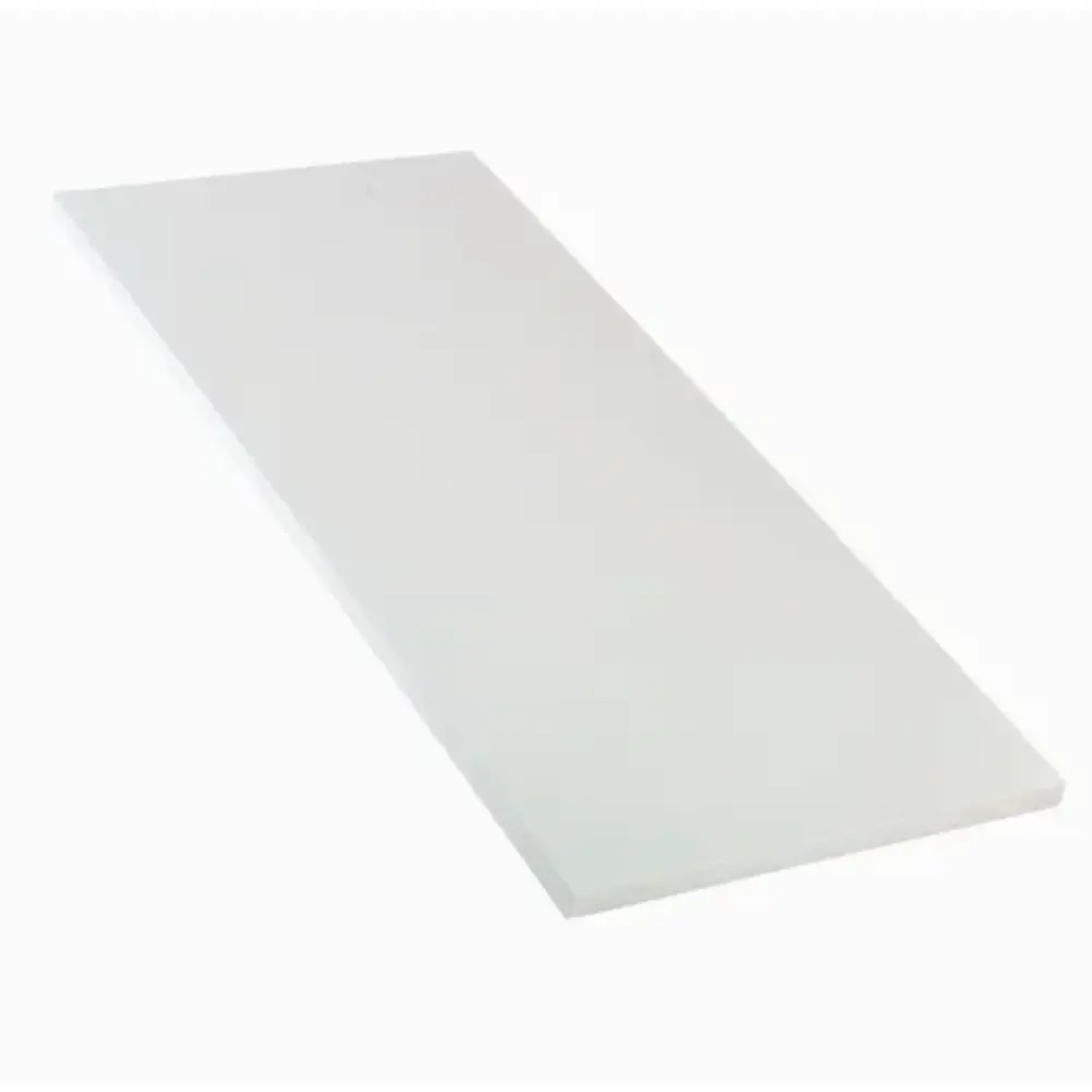 White rectangular tile/plank with slight bevel, shown at angle