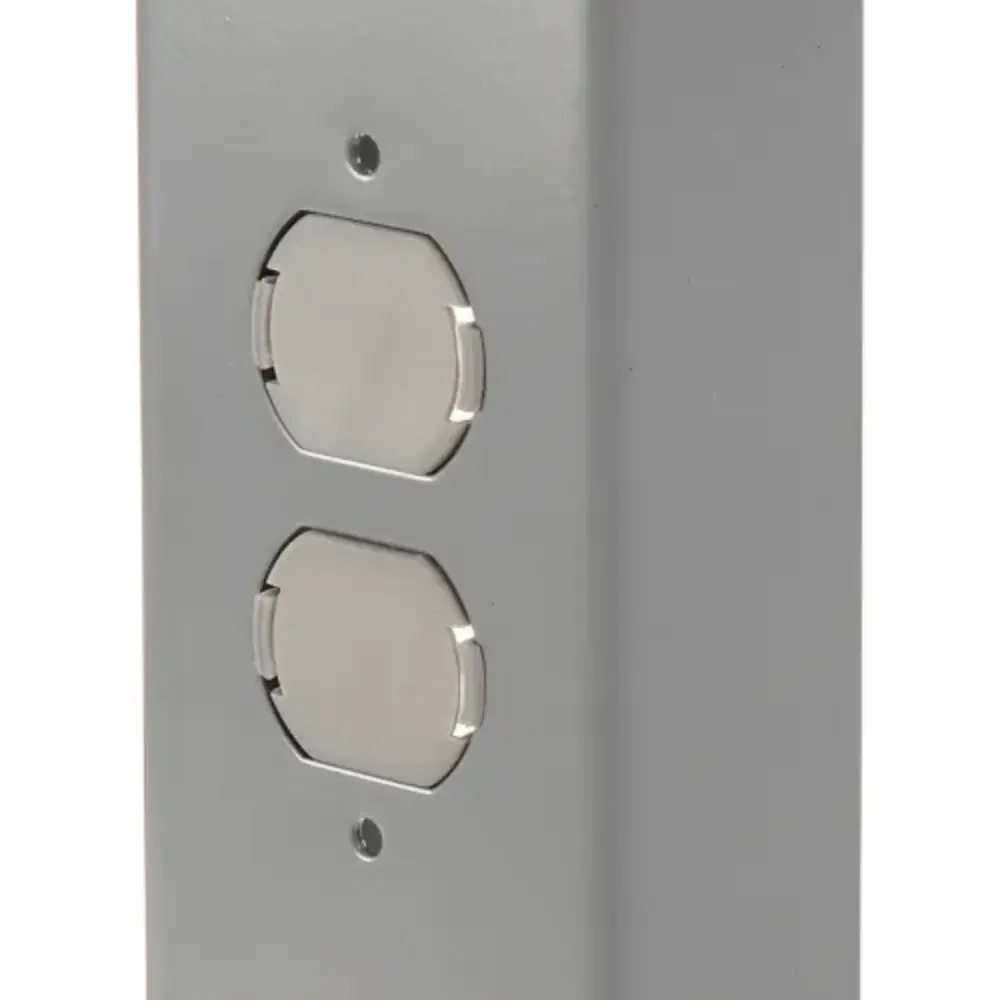 Close-up of side panel with two circular access panels