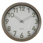 12" PLASTIC WALL CLOCK BEIGE 602-05092