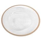 12PS PLASTIC PLATE CLEAR & GOLD 704-02365