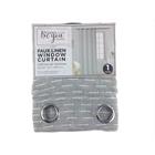EMBROID FAUX LINEN SHEER 8 GROMM 715-0447020