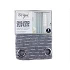 EMBROID FAUX LINEN SHEER 8 GROMM 715-0447071