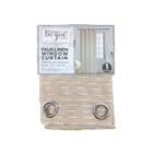 EMBROID FAUX LINEN SHEER 8 GROMM 715-1432818