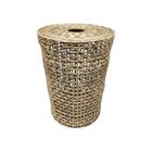 LAUNDRY BASKET W/LID NAT BROWN 725-2402199