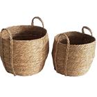 2PC COTTON ROPE BASKET NATURAL 725-2402245