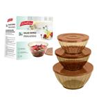 SALAD BOWL SET 3 PCS LIGHT BROWN 723-05561