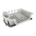 DISH RACK PP PLASTIC GREY 723-00375