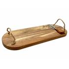 CHEESE SERVING SET BROWN 739-03514