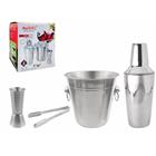 BAR SET 4PCS W/GIFT BOX SILVER 739-789