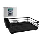 DISH RACK W/ PLASTIC TRAY BLACK 739-N24-00421