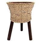 FLOWER POT WITH LEGS LARGE BROWN 767-02195