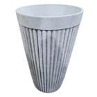 FLOWER POT ROUND GREY 767-02778