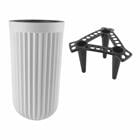 ROUND FLOWER POT WHITE 767-2400763WH