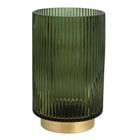 HANDBLOWN GLASS VASE GREEN/GOLD 796-ASDEC088-0