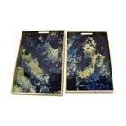 WOODEN TRAY 53.5X4.5X34.5 GOLD ASDEC067-022