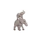 2-ELEPHANTS SCULPTURE WHT-CREAM 796-BC70-096
