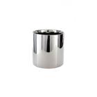 6 Inch Glossy Silver Cylinder Ceramic Vase 69372