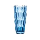 9.5 Inch Blue Textured Cup Glass Vase 76580