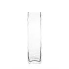 15.75 Inch Clear Square Glass Vase 76367