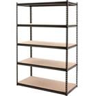 Z-Beam 48 In. x 72 In. x 24 In. Black Steel 5-Tier Shelving 226589