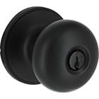 Steel Pro Matte Black Half Round Entry Knob 227500