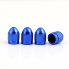 Majic Blue Chrome Valve Caps 4PC 716M