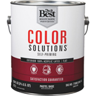 Color Solutions 100% Acrylic Latex Self-Priming Flat Exterior House Paint, Pastel Base, 1 Gal 770865