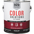 Color Solutions 100% Acrylic Latex Self-Priming Flat Exterior House Paint, Neutral Base, 1 Gal. 780113