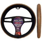 Majic Diamond Leather Steering Wheel Cover Black & Gold. 890
