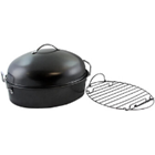 Kenmar 16 in. Carbon Steel Roaster Pan With High Dome Lid 90008.01