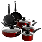 Merrion 10-Piece Aluminum Nonstick Cookware Set in Red 124952.1